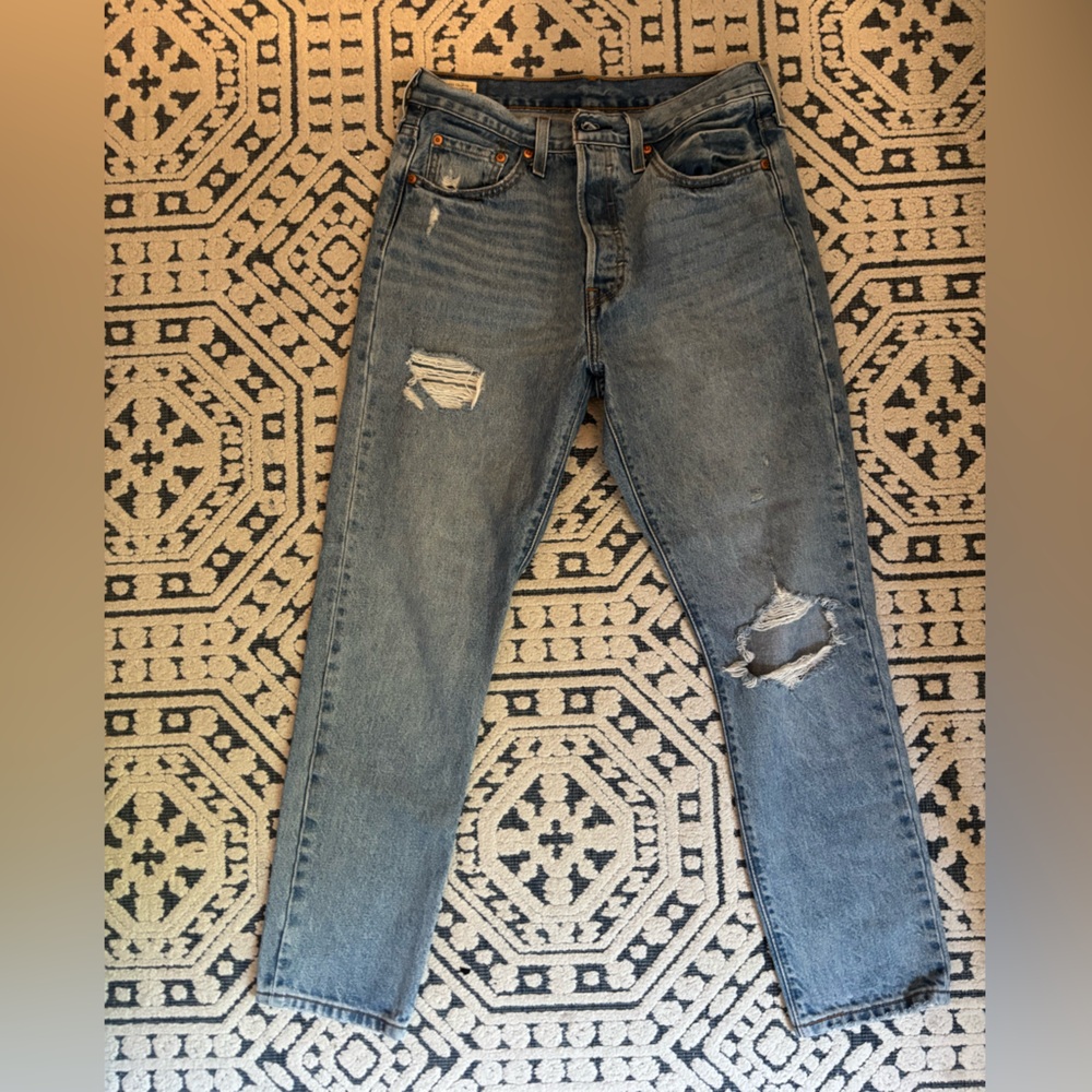 Levi's 501 Jeans Skinny Size 8 Distressed
